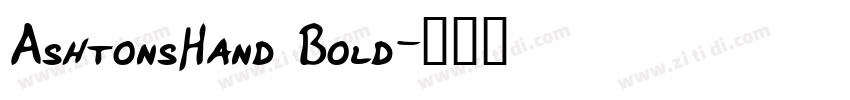 AshtonsHand Bold字体转换
